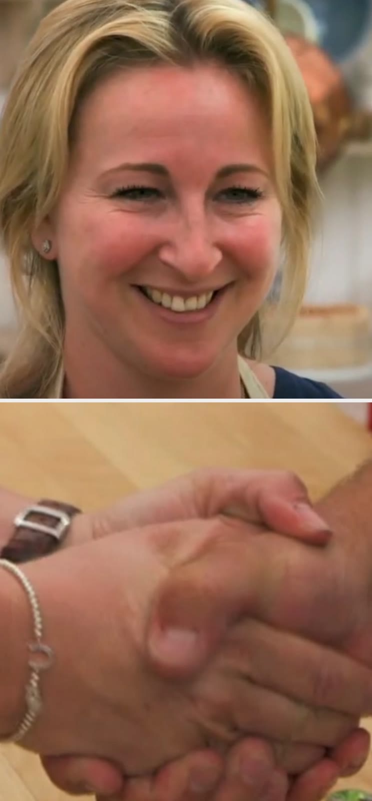 Handshake moment with Stacey Hart