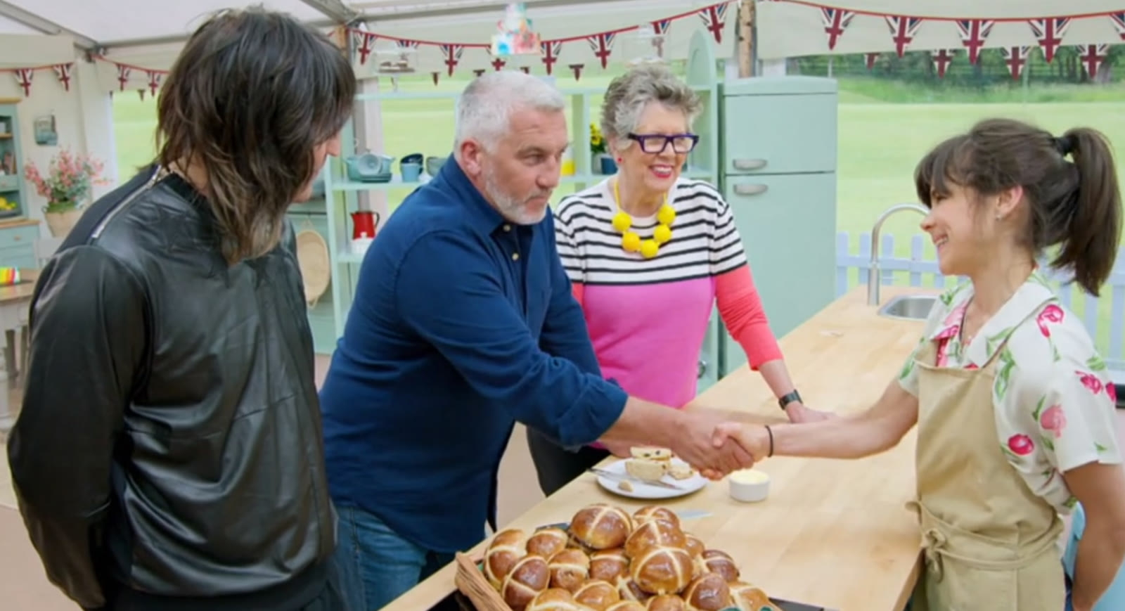 Handshake moment with Steph Blackwell